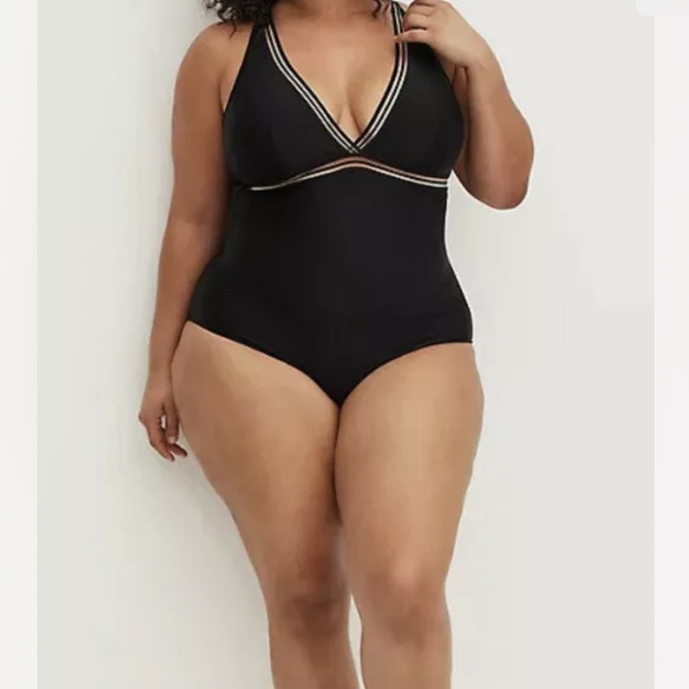 Torrid One Piece Triangle Swimsuit - Black